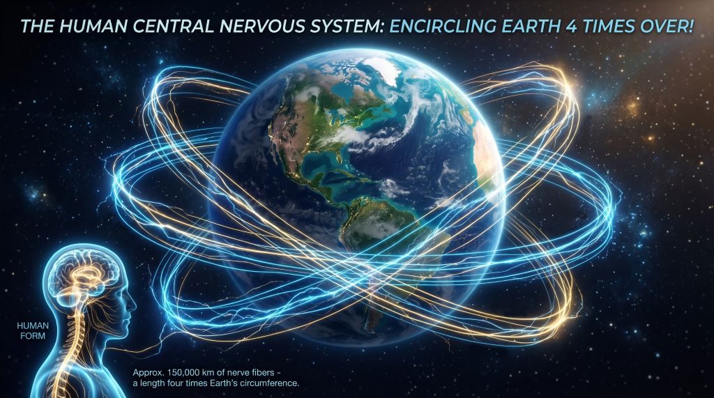 Brain's 100,000 miles of connections!